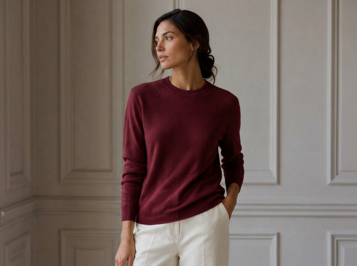 Pull cachemire femme — Femme Bordeaux