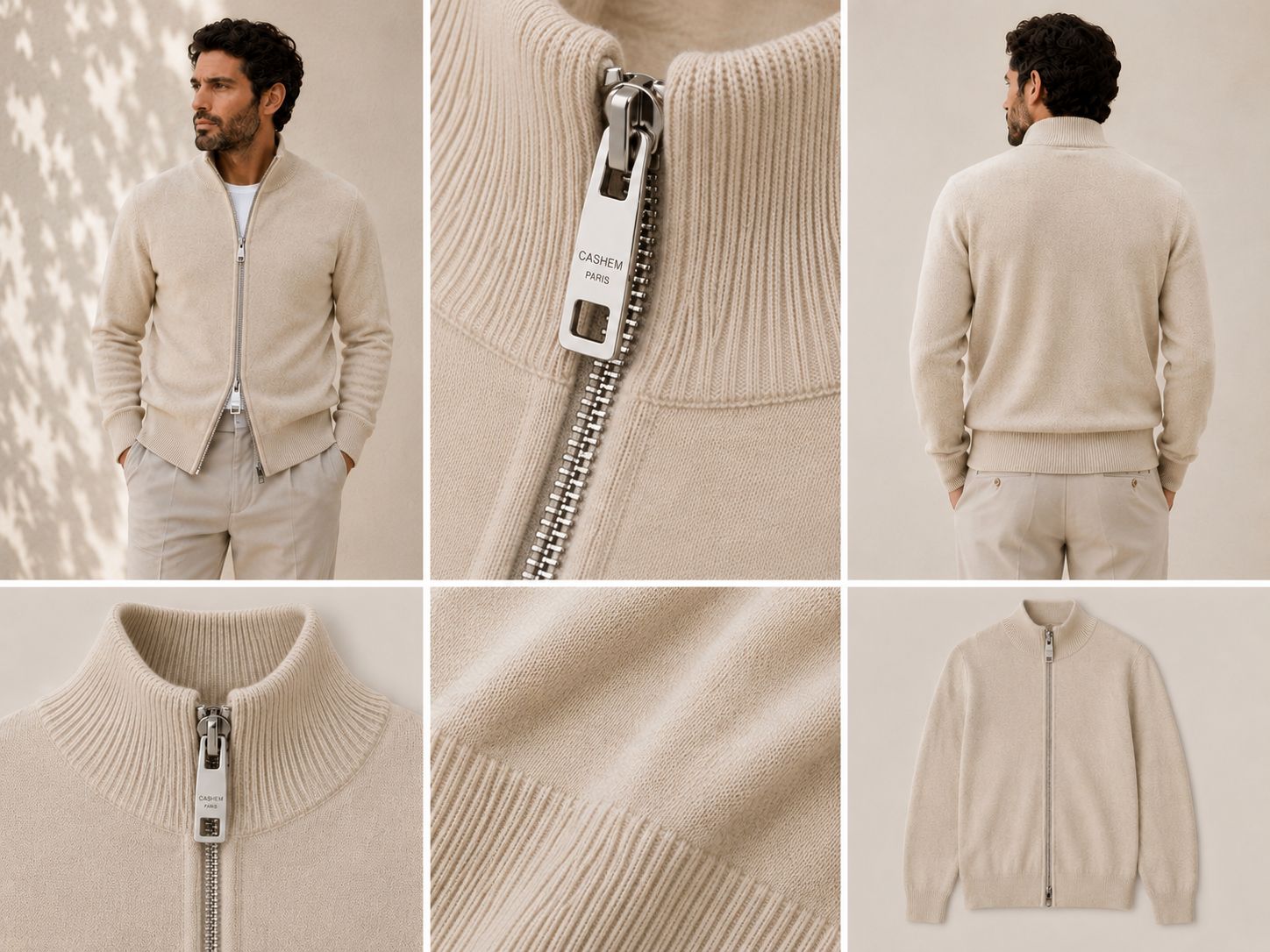 Gilet Zippé 100% Cachemire Homme